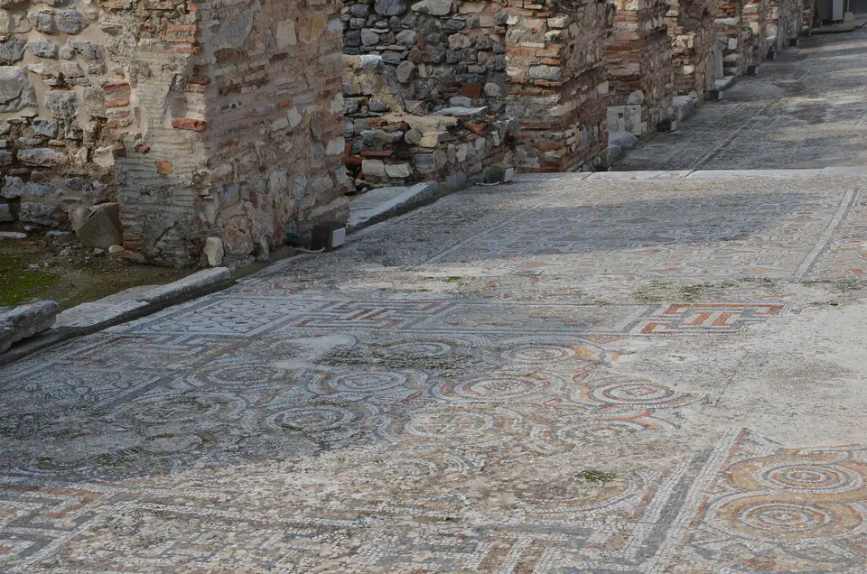 Mosaic pavement in the colonnade along Curetes Street