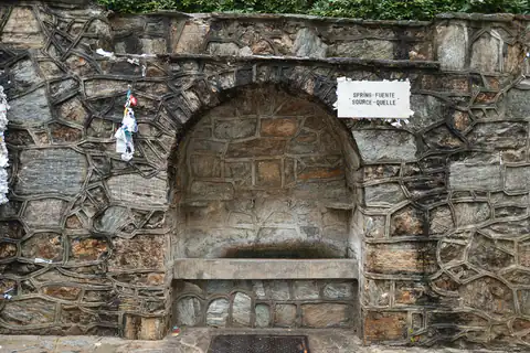 The stone spring niche below the House of the Virgin Mary