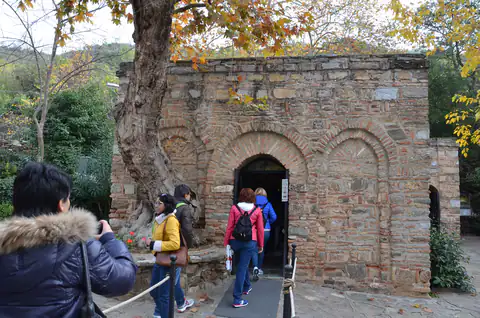 Visitors entering the House of the Virgin Mary