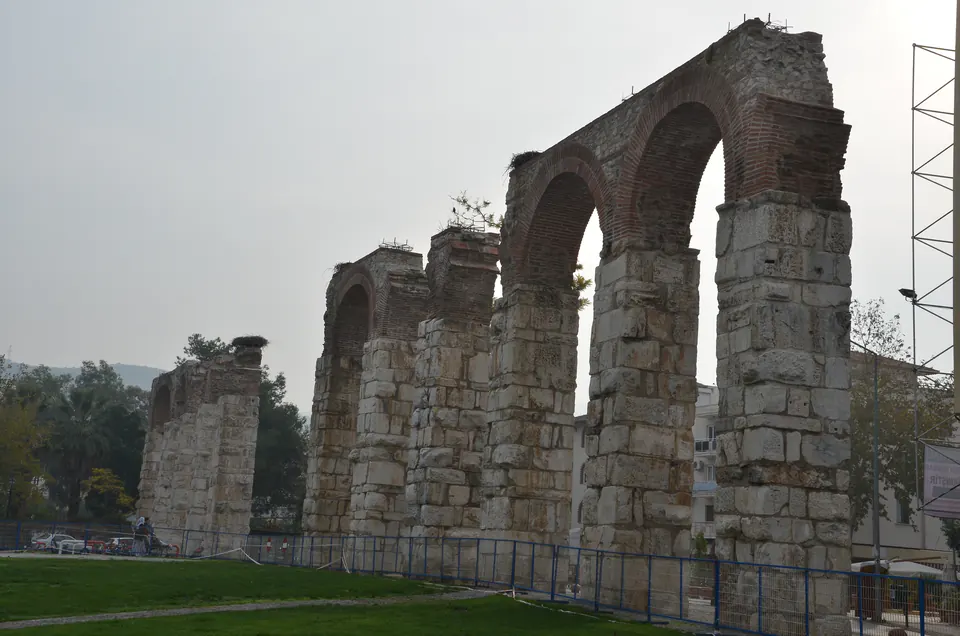 The row of arches of the Byzantine aqueduct in Selçuk